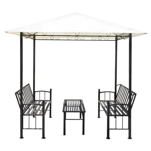 Garden Pavilion with Table and Benches 2.5x1.5x2.4 m