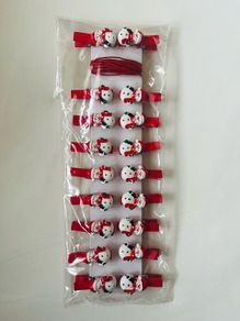18 Christmas card pegs with strings