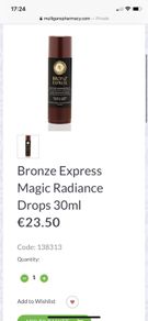 Brand New Bronz Express Magic Radiance Drops 30ml