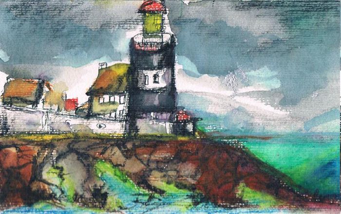 Ireland Inspired Aquarell Landscape from the Artist