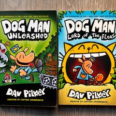Bundle of 2 Dav Pilkey Dog Man Graphic Novels