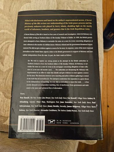 A Secret History Of The Ira. By Ed Moloney. Large Volume Hardback With Dustjacket In Good Condition.  See Photos For Same.