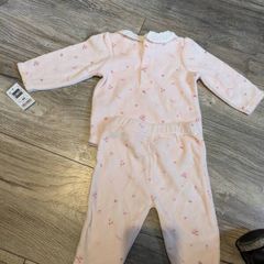0-3m pink two piece set