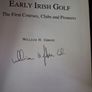 Early Irish Golf / William H. Gibson / 1st edition,Signed / 1988 Image 5