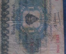 Bank of Ireland Belfast. One Pound Note. 1943
