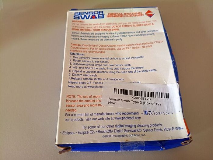 Sensor swab kit