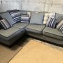 Grey corner sofa with matching scatter cushions Image 2