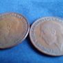 1927 English George V pennies. Image 3