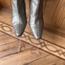 Clarke's Ladies 5/1/2 - 39 Grey Metalic Ankle Boots Image 7