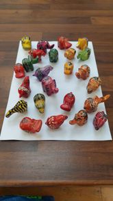 Kenyan carved and painted soapstone animals