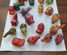 Kenyan carved and painted soapstone animals