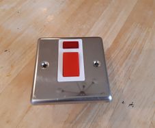 1Gang 20A Double Pole Chrome Switch With Neon