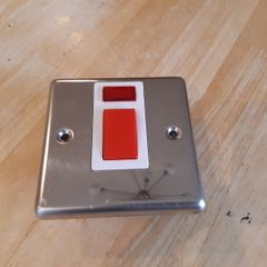 1Gang 20A Double Pole Chrome Switch With Neon