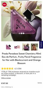 PRADA Paradoxe Sweet Chemistry / NEW 90ml parfum for her