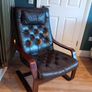 Leather mid century vintage chair Image 3