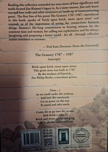 Jim Kemmy 'A Job of Journeywork' Selected writings of Jim Kemmy