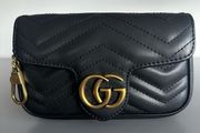 Black leather mini bag