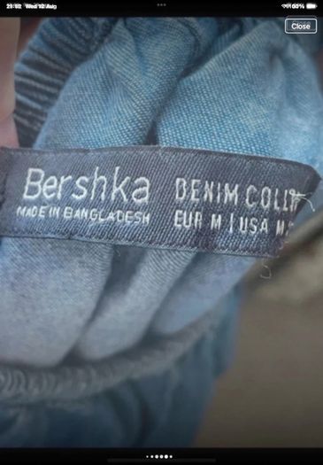 top betshka size medium denim off shoulder top