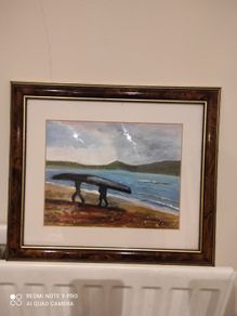 A vintage,original hand painted acrylic artwork