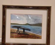 A vintage hand painted acrylic artwork