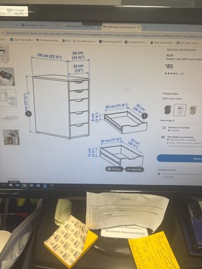 5 piece drawer unit