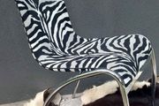 CAVALLI postmodern zebra chrome chair