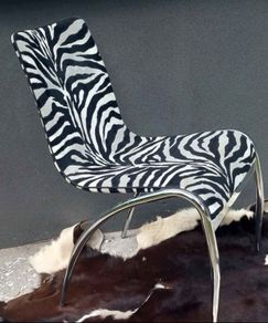 CAVALLI postmodern zebra chrome chair