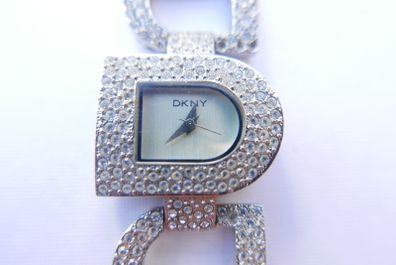 Dkny Ny3915 Womens Quartz Dress Watch Crystal Encrusted Face And Strap A Beauty