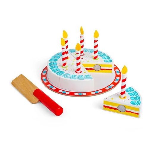 Big jigs birthday cake wooden play food - brand new unopened