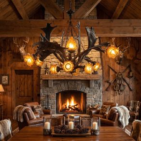 Large and very symmetric  antler chandelier