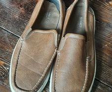 mens slip on faux leather shoes