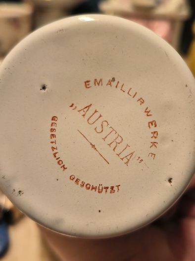 Antique WW1 Austrian Commemorative Enamel Cup Circa 1915