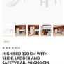 Flexa Mid-rise High Bed 120 Cm With Slide, Ladder And Safety Rail, 90x200 Cm, White Image 8
