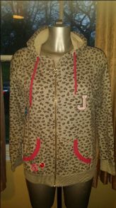 Josef Vintage Laundry grey leopard print ladies hoodie size UK14/16 EU42/44 Postage included