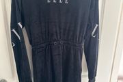 Elle velour dress navy