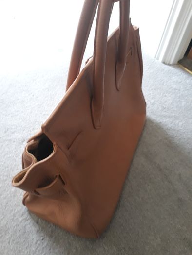 Tan handbag faux leather