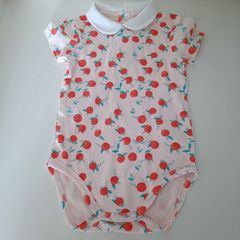 Carrement Beau Baby Bodysuit - Peach with Peach Print - 12M