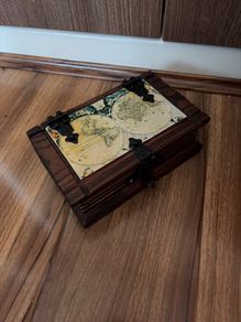 Vintage Wooden Book Box