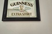 Vintage Guinness Extra Stout Pub Mirror Reverse Printed