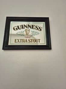 Vintage Guinness Extra Stout Pub Mirror Reverse Printed