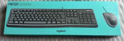 Logitech Black MK120 Wired Keyboard and Mouse Set