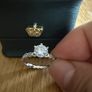 Platinum Moissanite Diamond Honeycomb design ring Image 7