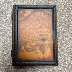 Decor beautiful home small decorative chest brand new antique map