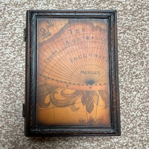 Decor beautiful home small decorative chest brand new antique map