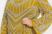 Asos Embellished Dress Mustard
