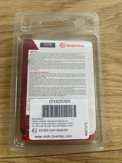 Brembo 07ho50sr Honda Brake Pads
