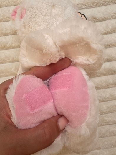 Mumbles White Pink Hippo Plush Soft Only approx. 25 cm. (without legs) MM606 Please see photos