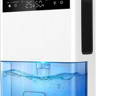 Electric Dehumidifier, 3000ml Portable Small Dehumidifier for Bedroom with Ultra Quiet & Auto Shut off 7 Colorful LED for Wardrobe,basement,Bathroom,Closet,RV,Baby Nursery