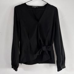 French Connection Black Blouse Size S Uk 10