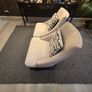 Absolutely stunning pair of cream / very light pink patterned accent chairs Image 3